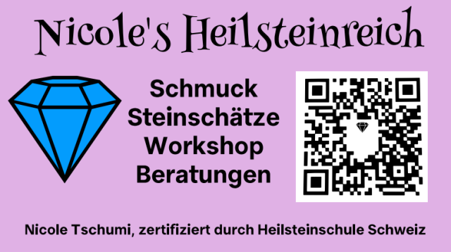 Nicole's Heilsteinreich – Schmuck, Steinschätze, Workshops und Beratungen von Nicole Tschumi